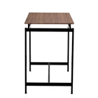5-Piece Industrial Bar Table Set with Rectangular Table & 4 Chairs