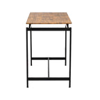 5-Piece Industrial Bar Table Set with Rectangular Table & 4 Chairs