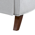 Chenille Fabric Accent Chair with Retro Wooden Legs, High-Density Foam and Spring Cushion, and 300 lbs Weight Capacity