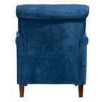 Chenille Fabric Accent Chair with Retro Wooden Legs, High-Density Foam and Spring Cushion, and 300 lbs Weight Capacity