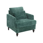 Emerald Modern 29.53 Chenille Upholstered Arm Chair with Solid Wood Frame and Pillows