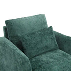Emerald Modern 29.53 Chenille Upholstered Arm Chair with Solid Wood Frame and Pillows