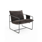 30.7 Arm Chair with Metal Frame and Gold Accents (Set of 2)