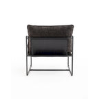 30.7 Arm Chair with Metal Frame and Gold Accents (Set of 2)