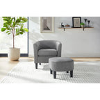 26.38 Corduroy Arm Chair with Ottoman