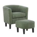 26.38 Corduroy Arm Chair with Ottoman