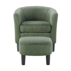26.38 Corduroy Arm Chair with Ottoman
