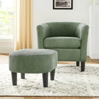 26.38 Corduroy Arm Chair with Ottoman