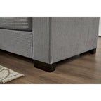 111 Corduroy L-Shaped Sectional Sofa with Convertible Chaise & Storage Arms