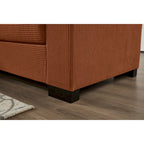 111 Corduroy L-Shaped Sectional Sofa with Convertible Chaise & Storage Arms