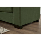 111 Corduroy L-Shaped Sectional Sofa with Convertible Chaise & Storage Arms