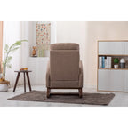 Modern 27 Upholstered Rocking Chair with Wood Legs and Side Pocket