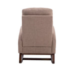 Modern 27 Upholstered Rocking Chair with Wood Legs and Side Pocket