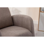 Modern 27 Upholstered Rocking Chair with Wood Legs and Side Pocket