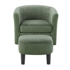 Green 26.38 Swivel Arm Chair with Ottoman