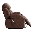 Grey Electric Power Lift Recliner featuring Heating, Massage, USB Port, Side Pockets, and Remote Control Functionality