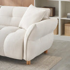 Teddy Upholstered 3-seater Sofa with Matching Pillows