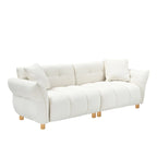 Teddy Upholstered 3-seater Sofa with Matching Pillows