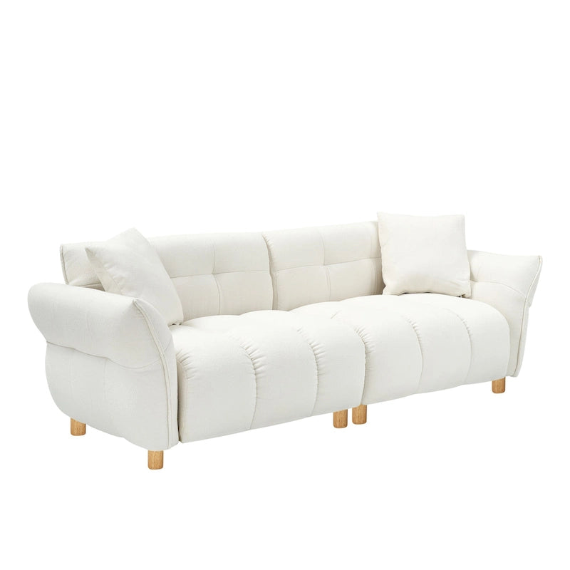 Teddy Upholstered 3-seater Sofa with Matching Pillows