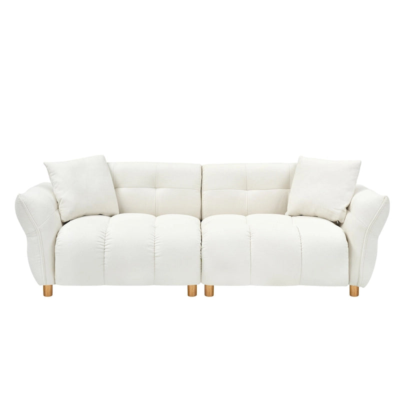 Teddy Upholstered 3-seater Sofa with Matching Pillows
