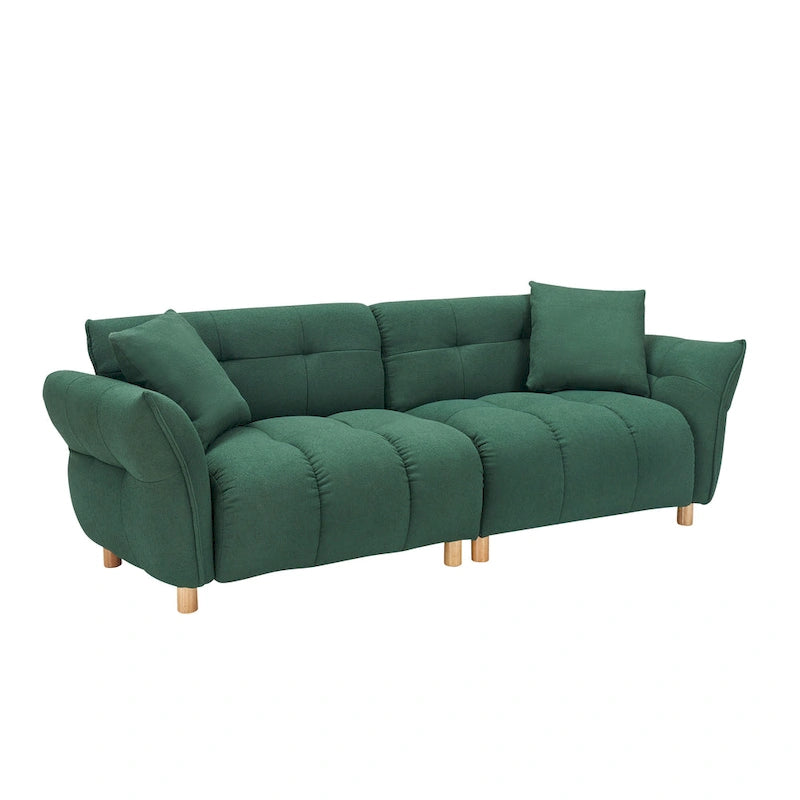 Teddy Upholstered 3-seater Sofa with Matching Pillows