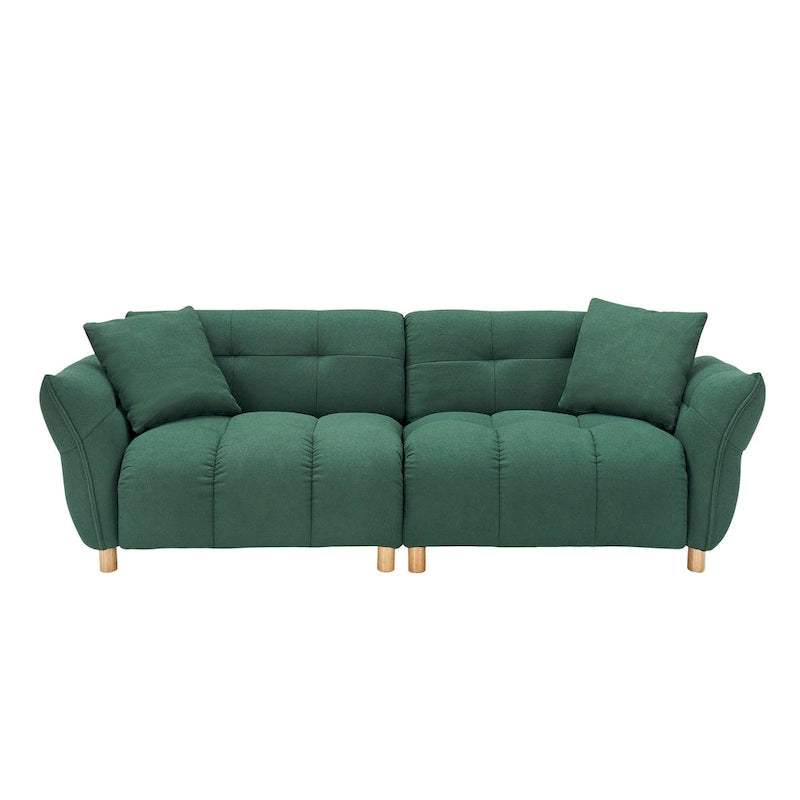 Teddy Upholstered 3-seater Sofa with Matching Pillows