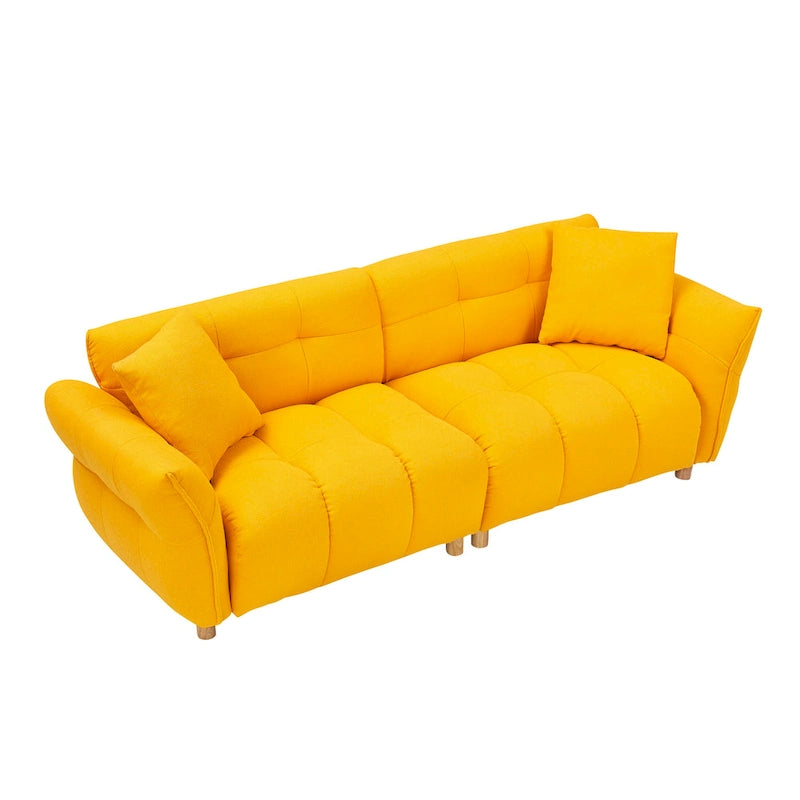 Teddy Upholstered 3-seater Sofa with Matching Pillows