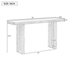 59 Modern Console Table with Distinctive Side Shapes for Entryway, Living Room