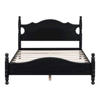 Retro Pine Platform Bed with Headboard and Footboard