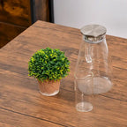 Modern Style 5-Piece Dining Set with Square Counter Height Bar Table and 4 Footrest Open Back Dining Chairs