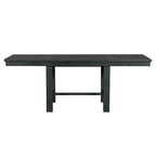 Black 6-Piece Wooden Dining Table Set with Extendable Table & 4 Chairs & Bench