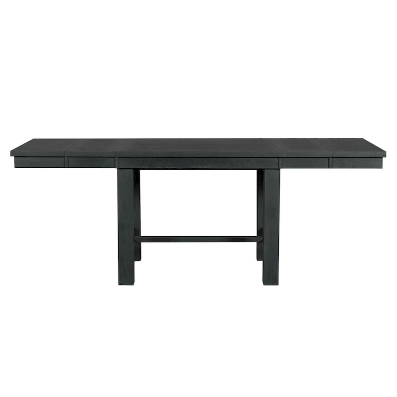 Black 6-Piece Wooden Dining Table Set with Extendable Table & 4 Chairs & Bench