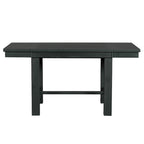 Black 6-Piece Wooden Dining Table Set with Extendable Table & 4 Chairs & Bench