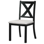 Black 6-Piece Wooden Dining Table Set with Extendable Table & 4 Chairs & Bench