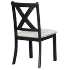 Black 6-Piece Wooden Dining Table Set with Extendable Table & 4 Chairs & Bench