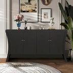 Sideboard Buffet Cabinet with Storage, 59 Large Modern Sideboards, Wooden Accent Credenza Storage Cabinet