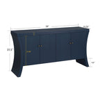 Sideboard Buffet Cabinet with Storage, 59 Large Modern Sideboards, Wooden Accent Credenza Storage Cabinet