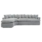 127 Large Sectional Sofa,Modular L Shaped Left Sofa,Corduroy Fabric