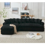 127 Large Sectional Sofa,Modular L Shaped Left Sofa,Corduroy Fabric