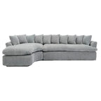 127 Large Sectional Sofa,Modular L Shaped Left Sofa,Corduroy Fabric