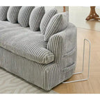 127 Large Sectional Sofa,Modular L Shaped Left Sofa,Corduroy Fabric