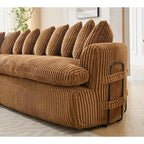 127 Large Sectional Sofa,Modular L Shaped Left Sofa,Corduroy Fabric