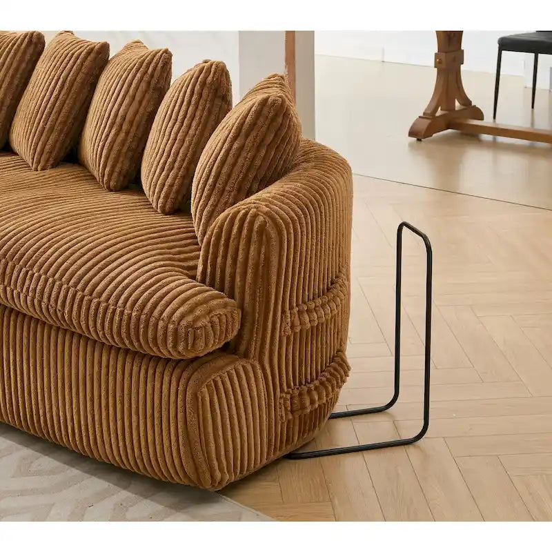 127 Large Sectional Sofa,Modular L Shaped Left Sofa,Corduroy Fabric