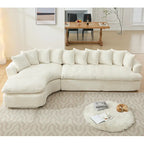 127 Large Sectional Sofa,Modular L Shaped Left Sofa,Corduroy Fabric