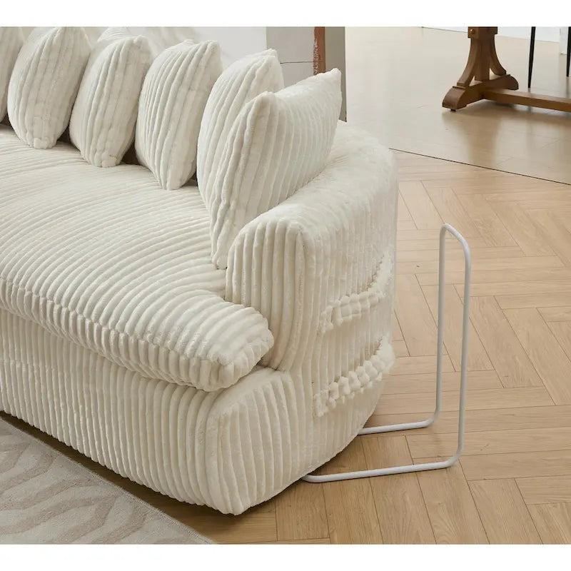 127 Large Sectional Sofa,Modular L Shaped Left Sofa,Corduroy Fabric