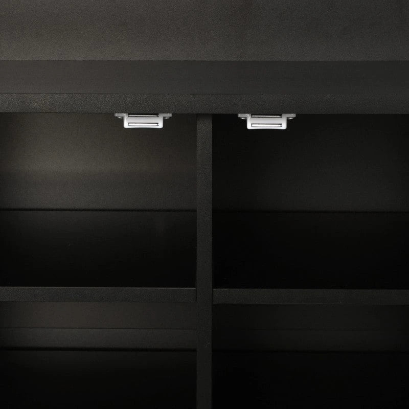 Wide Hall Tree with 10 Shoe Cubbies & 7 Coat Hooks, 43 W Coat Rack with Entryway Bench, 3-in-1 Design and Adjustable Shelves