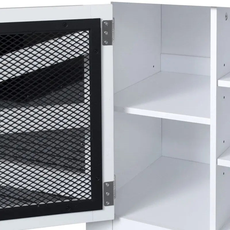 Wide Hall Tree with 10 Shoe Cubbies & 7 Coat Hooks, 43 W Coat Rack with Entryway Bench, 3-in-1 Design and Adjustable Shelves