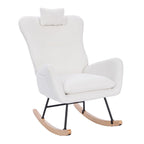 Teddy Upholstered Nursery Rocking Chair for Living Room Bedroom