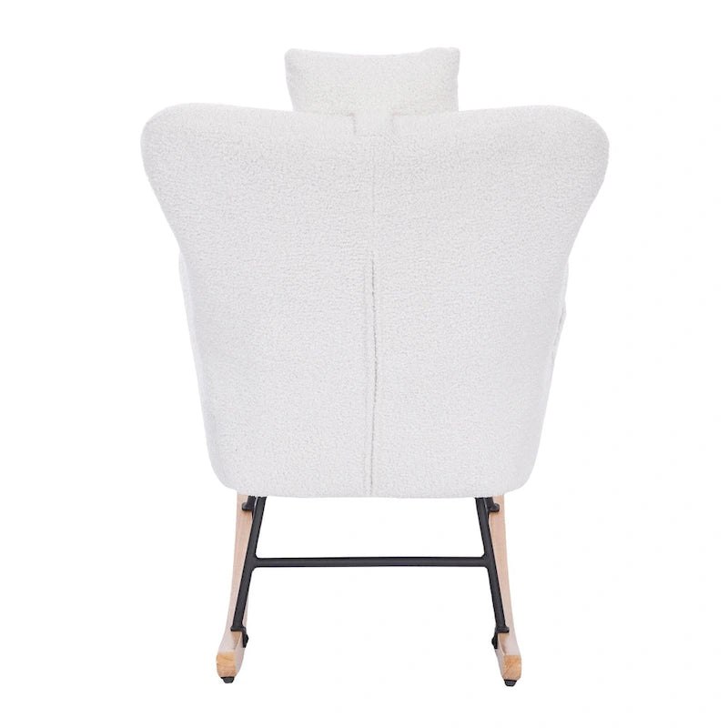 Teddy Upholstered Nursery Rocking Chair for Living Room Bedroom