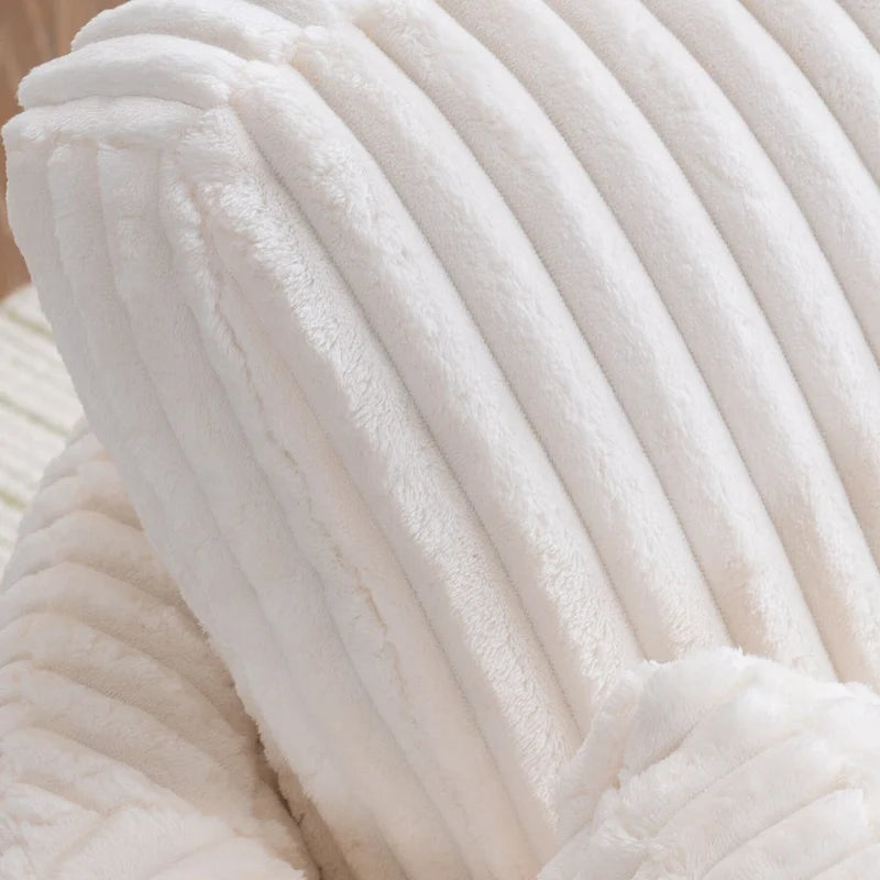 Oversized 360 Degreed Swivel Accent Chair Modern Soft Plush Corduroy Round Barrel Chair for Living Room Bedroom with Pillows